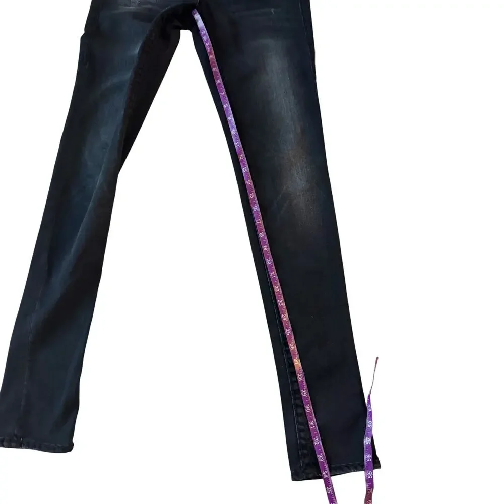 VTG True Religion Jeans Skinny Women’s 26 Black Julie Super T Vintage Biker‎ Y2K - Picture 11 of 15